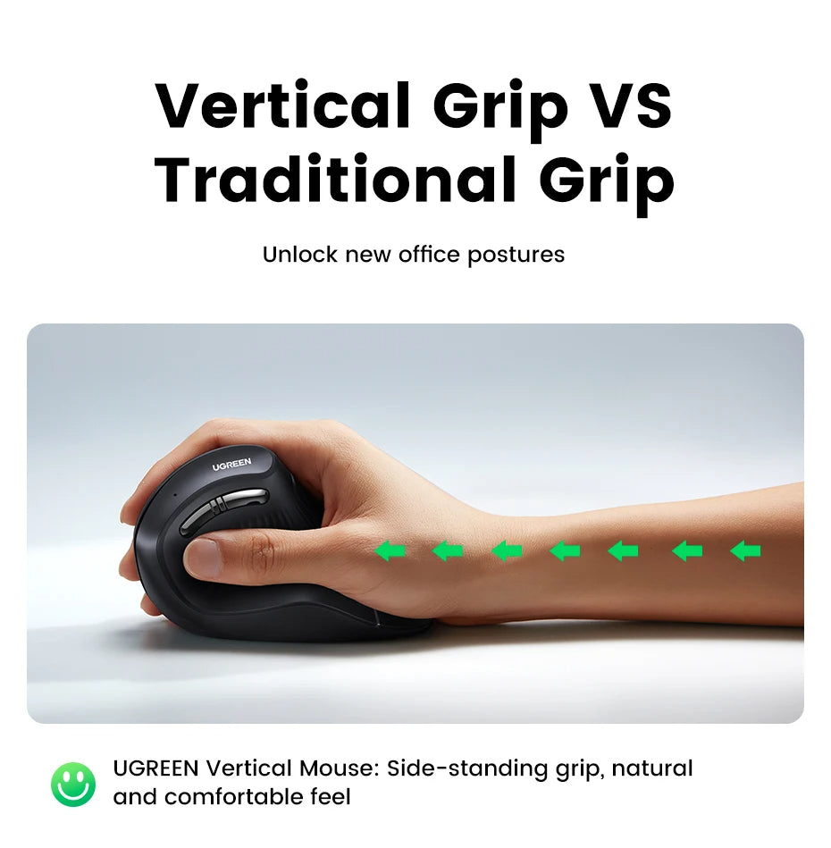 Vertical Wireless Ergonomic Mouse