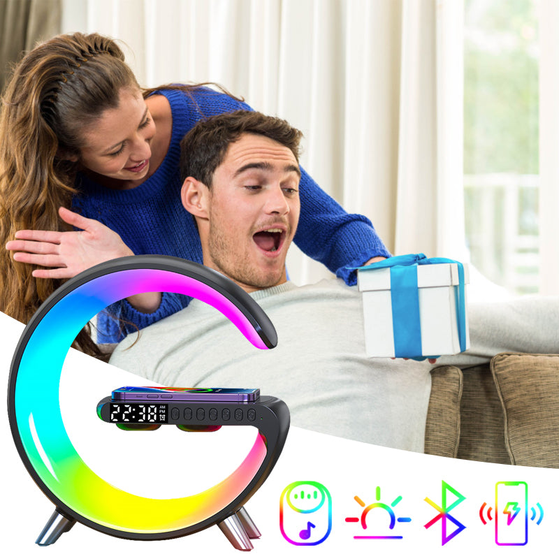 PowerPod™ RGB Multifunctional Wireless Charger Alarm Clock Speaker - Nymex