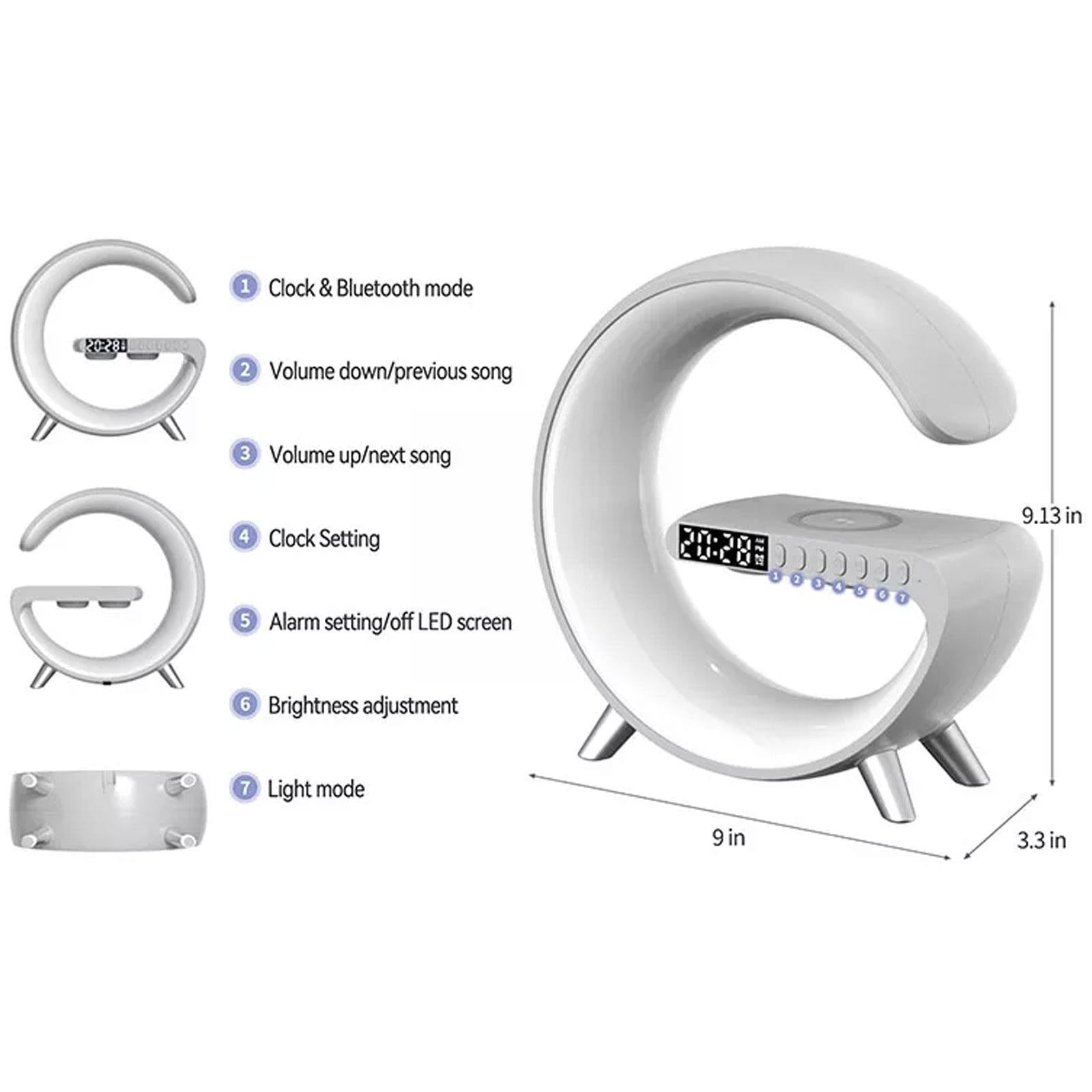 PowerPod™ RGB Multifunctional Wireless Charger Alarm Clock Speaker - Nymex